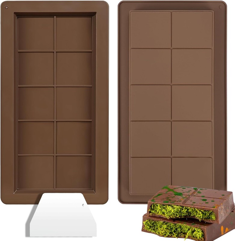 Advantez 2 PCS Chocolate Bar Mold Deep Dubai with Scraper, Thick gallery