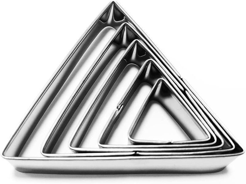 Creative Triangle Cookie Cutter Set - 5 Sizes for Festive Cookies and Treats gallery