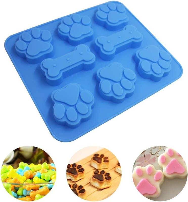 Reusable Silicone Paw & Bone Molds - Safe for Oven, Microwave & Dishwasher gallery