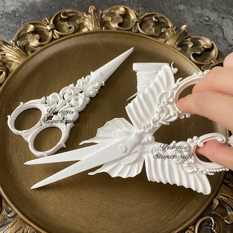 Scissors Silicone Mold Relief Epoxy Resin Plaster Fondant Sewing Set Mould gallery