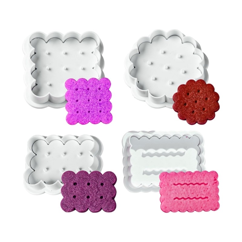 Plastic ABS Round Shape Biscuits Cutter Set Cookie Molds For Homemade Cookie