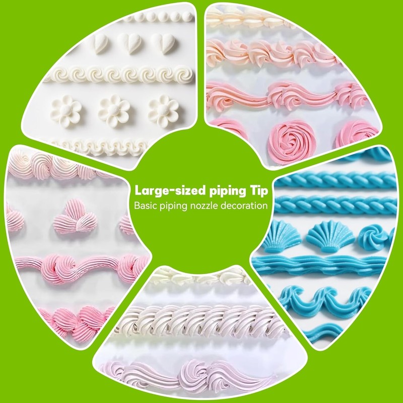 9 PCS Reusable Piping Bag Tips Set, Cake Decorating Tips, Pastry Cake Decorating gallery