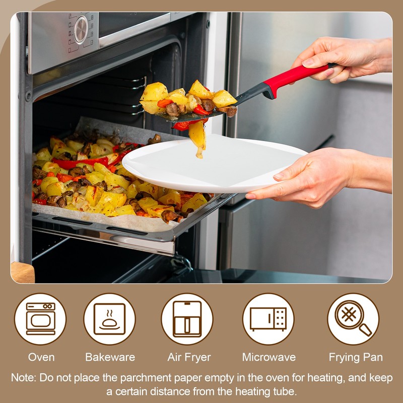 500pcs Square Oven Paper Sheets, 3.5" Nonstick Paper, White gallery