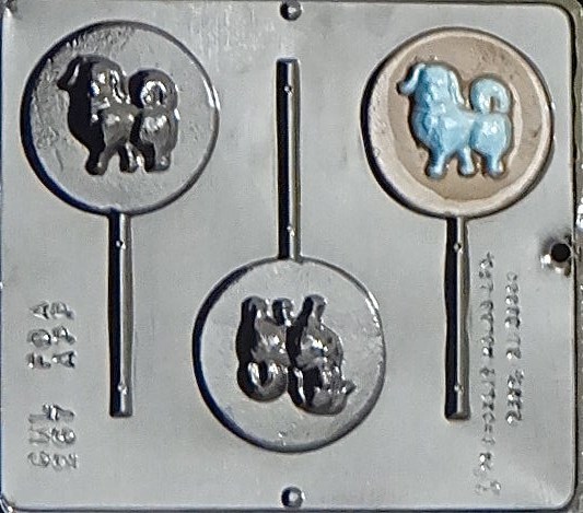 Dog Lollipop Chocolate Candy Mold 267 NEW