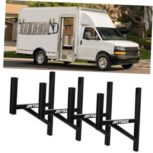 Heavy Duty Trailer Ladder Rack with Rubber Pads & Bungee Cords - 4 Pack gallery
