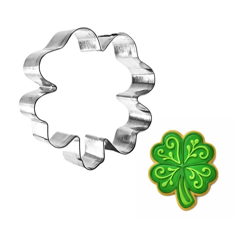 Mini Four Leaf Clover Cookie Cutter 1.75” Metal