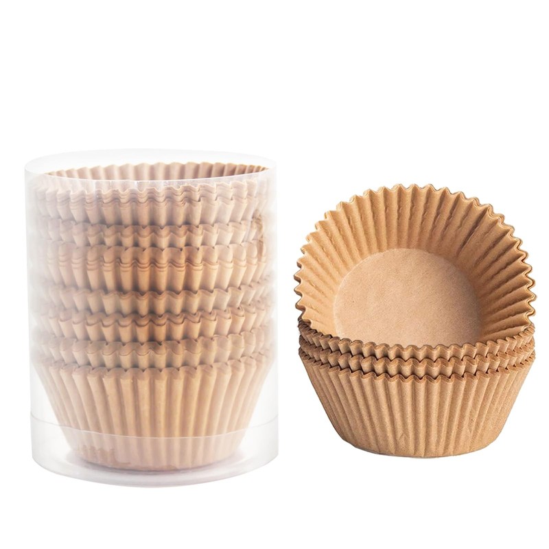 100-Pack Premium Neutral Paper Muffin Liners, Cupcake Baking Liners Unbleache
