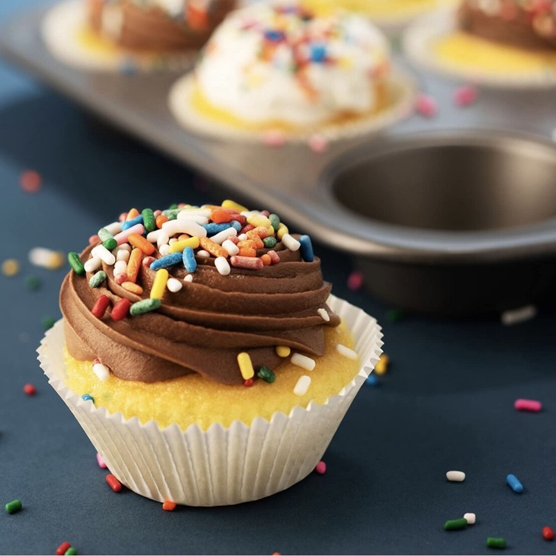 White Cupcake Muffin Liners, Baking Cups, Food Grade Cupcake Liners gallery