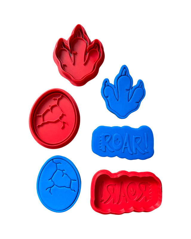 Dinosaurs foot print cookie cutter Roar dino egg stamp gallery