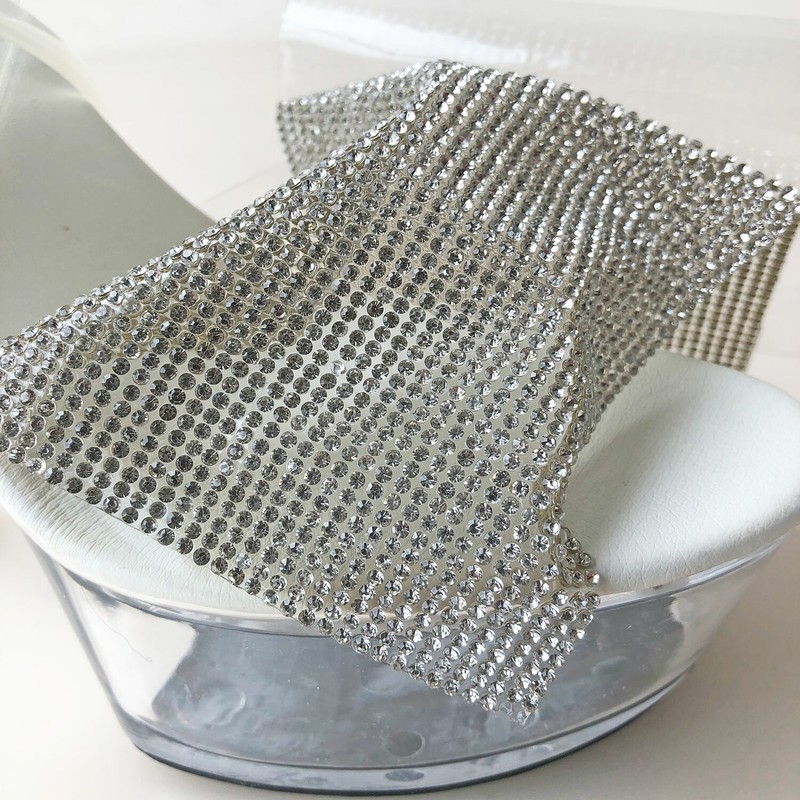 Rhinestone Bling Wedding Mesh Diamante Wrap Ribbon Cake Card Craft Sparkly Trim gallery