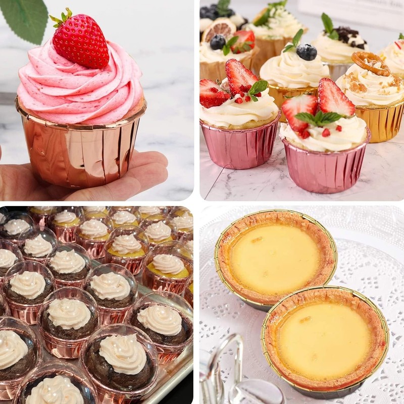 100 Envoltorios Para Cupcakes De Capacillos Papel Suministros Con Tapas NEW US. gallery