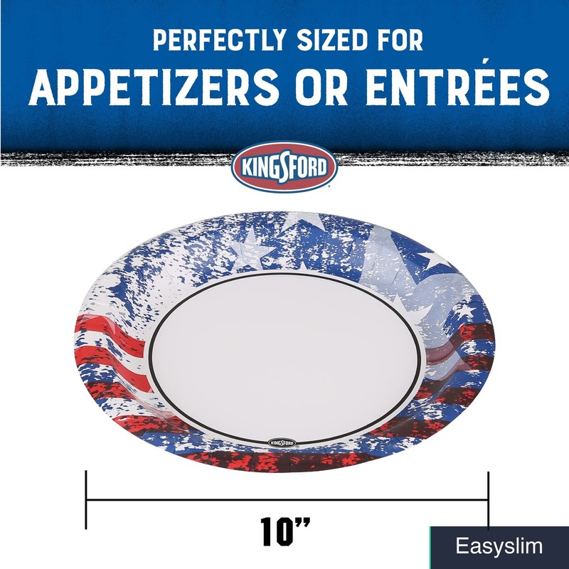 White Disposable Paper Dinner Plates, 10 Inch Round, 50 Pack, Sturdy gallery
