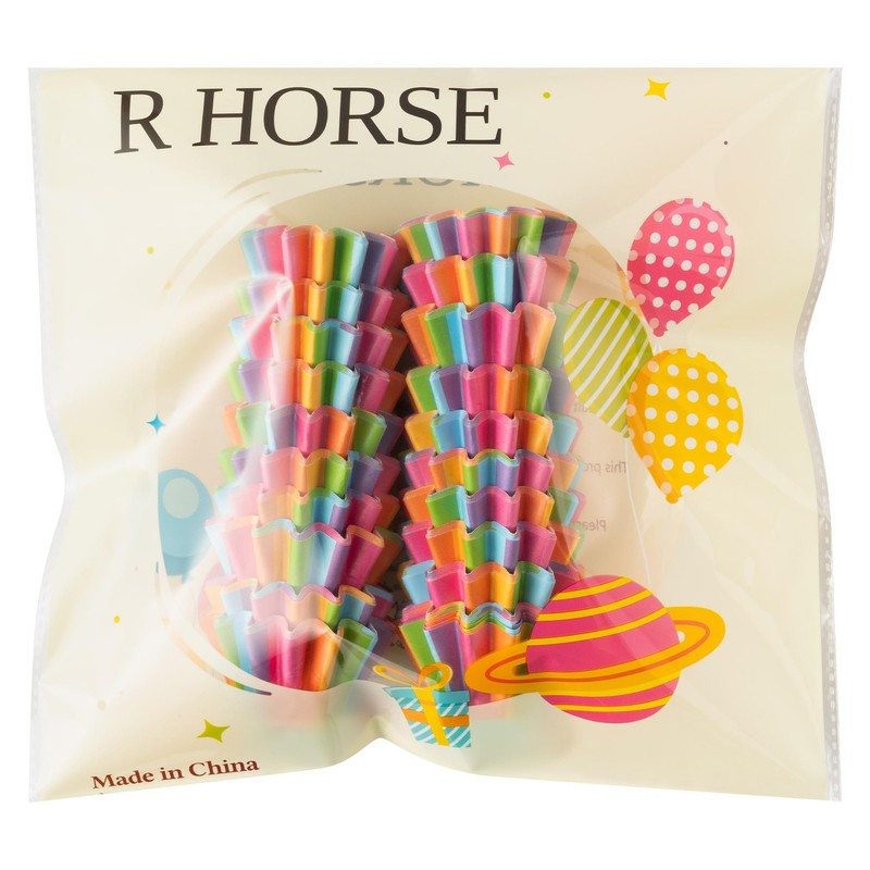 Rainbow Mini Cupcake Liners - 200Pcs Colorful Grease-resistant Mini Size Cupc... gallery