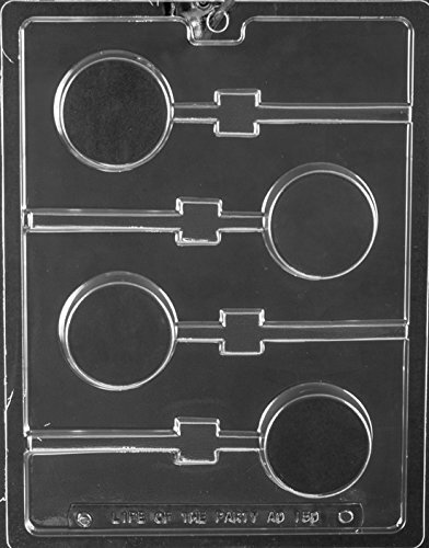 NCS Plain Round Cookie Lollipop Chocolate Mold - AO150 gallery