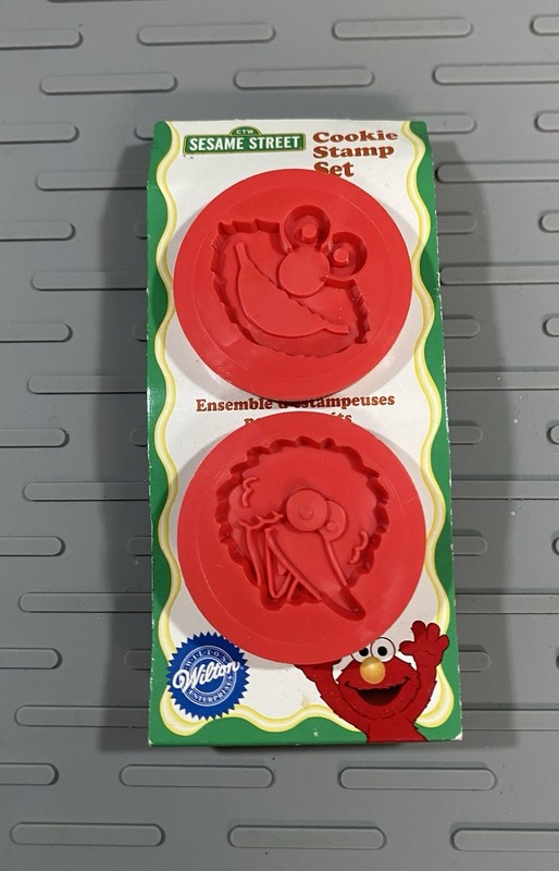 Sesame Street Cookie Stamp Set Big Bird Elmo Muppets Jim Henson Baking Bakeware