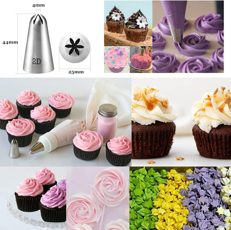 Large Piping Tips for Rose Flower Macaron Meringue Cookie Deviled Eggs Cake Cupc gallery