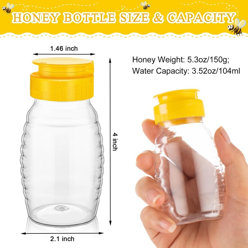 Honey Squeeze Bottle 8 PCS 5 oz Refillable Small Plastic Jars Storing Tool gallery