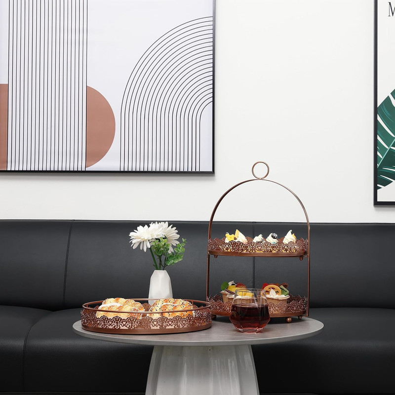 Rose Gold Cake Stand Set - 6 Tiered Dessert Display for Parties & Celebrations gallery