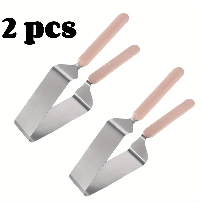 Stainless Steel Cake Cutter Triangular Dessert Holder Cake Slicer and Lifter