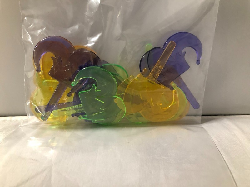 DecoPics Mardi Gras hat cupcake picks, 12 ct / NEW / jester hat