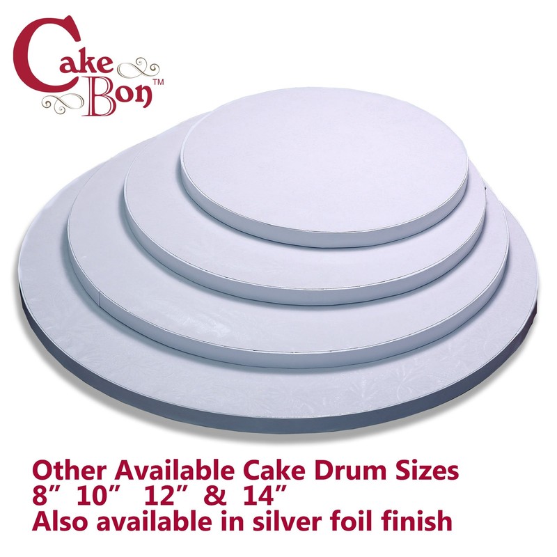 Cake Drums Round 8 Inches - White 6-Pack - Sturdy 1/2 Inch Thick - Fully Wrap... gallery