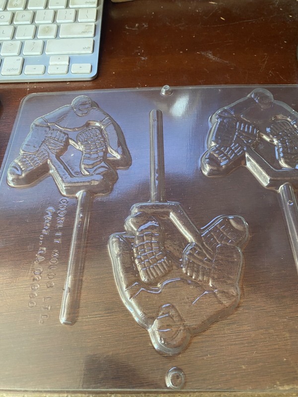 Hockey Lollipop Candy Molds Set of 3 Excellent Condition gallery