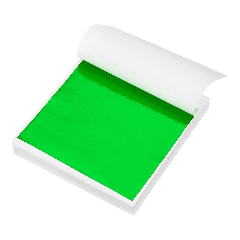 120 Metal Sheets for Leaf Sheets, 3.5″x3.5″, Green, 120pcs