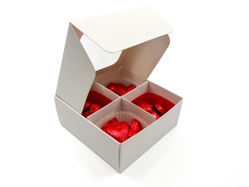 20 PCS 4.5x4.5x2 Inch Bakery Treat Boxes Windows Dividers Cookie Cupcake Gift gallery