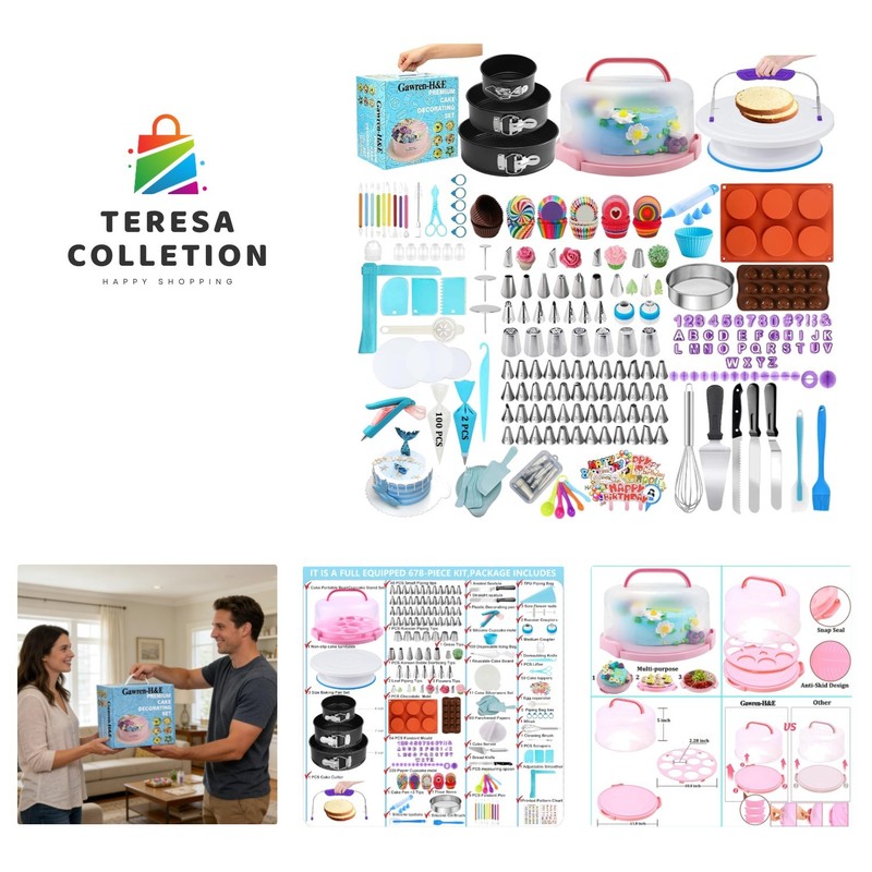 Cake Decorating Kit-Baking Supplies and Cake Decorating Supplies | 678PCS Cak…