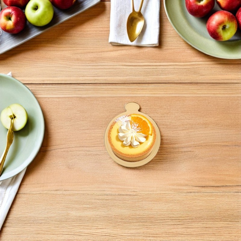 200pcs Round Golden Cardboard: Round Mini Cake Boards Mousse Cake Base Paper gallery