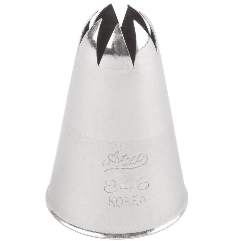 # 846 Closed Star Pastry Tip 1/2 Inch Opening Diameter Stainless Steel