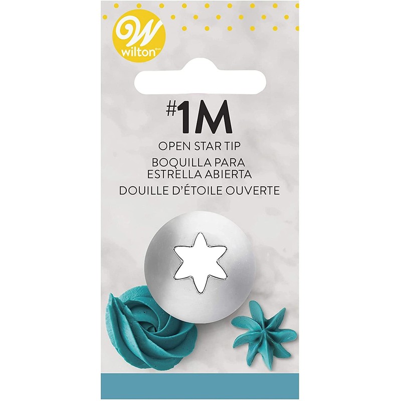 Wilton Icing Open Star Tip #1M (Pack of 2) Silver
