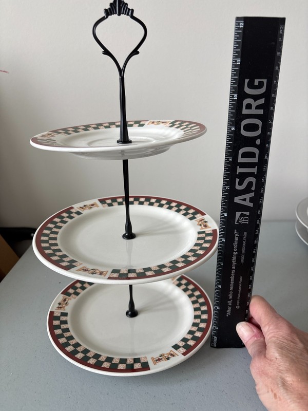 3-Tier Cake Stand Vintage Betty Crocker Plates-Free Shipping! gallery