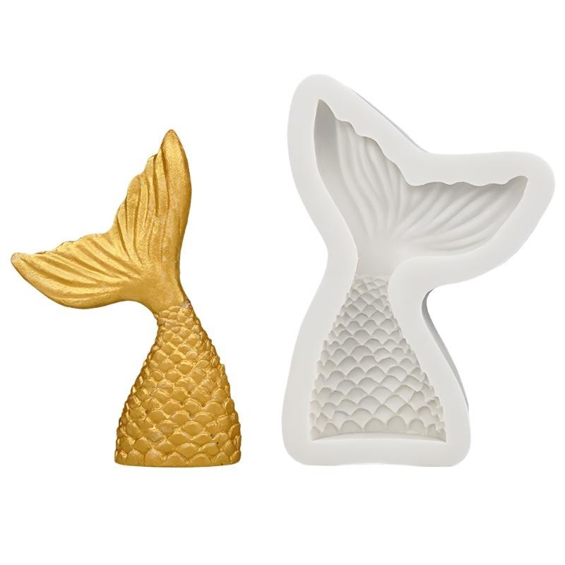 3D Mermaid Tail Mold Fondant Molds – Silicone Chocolate mold Soap mold