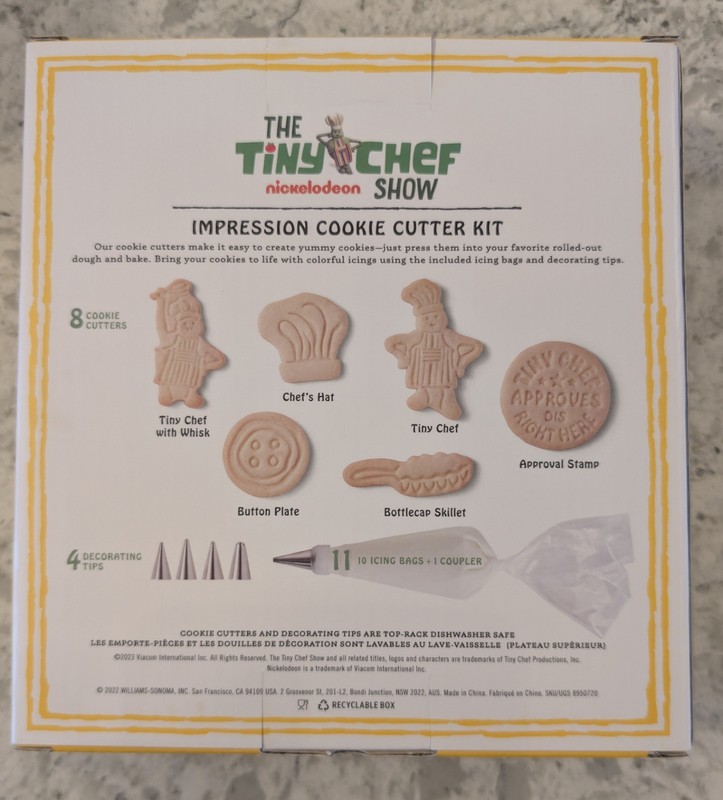 🌟Williams Sonoma Tiny Chef Impression Cookie Cutter Kit🌟 Nickelodeon Kids NEW! gallery