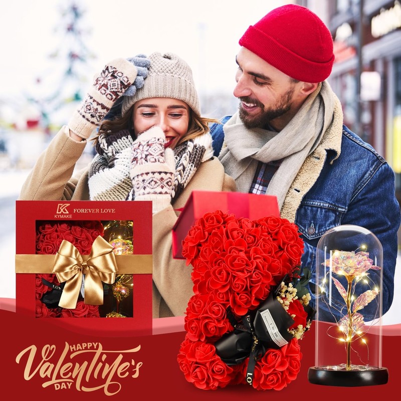 K KYMAKE Rose Bear Gifts for Her - Wife, Mom, Valentines, Mother's Day, Annivers gallery