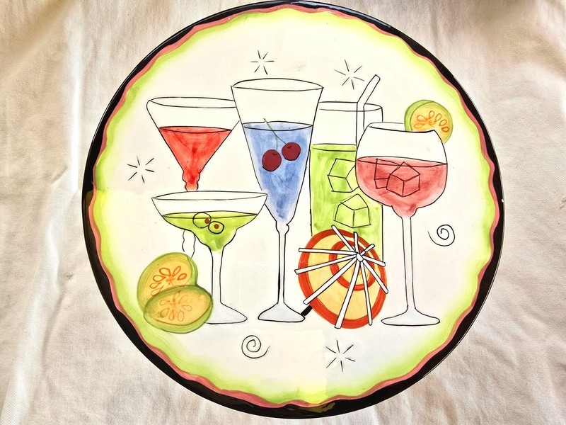 FIZZ Cocktail party ceramic Cake stand barware