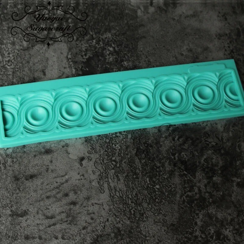 Baroque Style Silicone Mold Scroll Filigree Lace Fondant Vintage Flower Border gallery