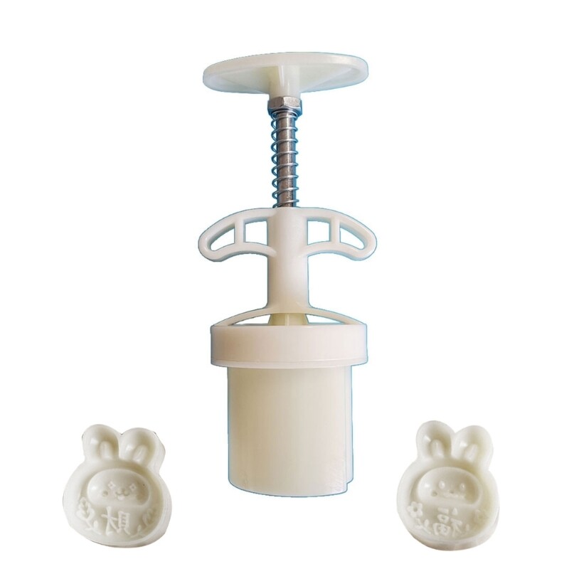 Plastic Material Mooncake Mold Rabbit Shaped Stamps Moon Cakes Moulds for Baking