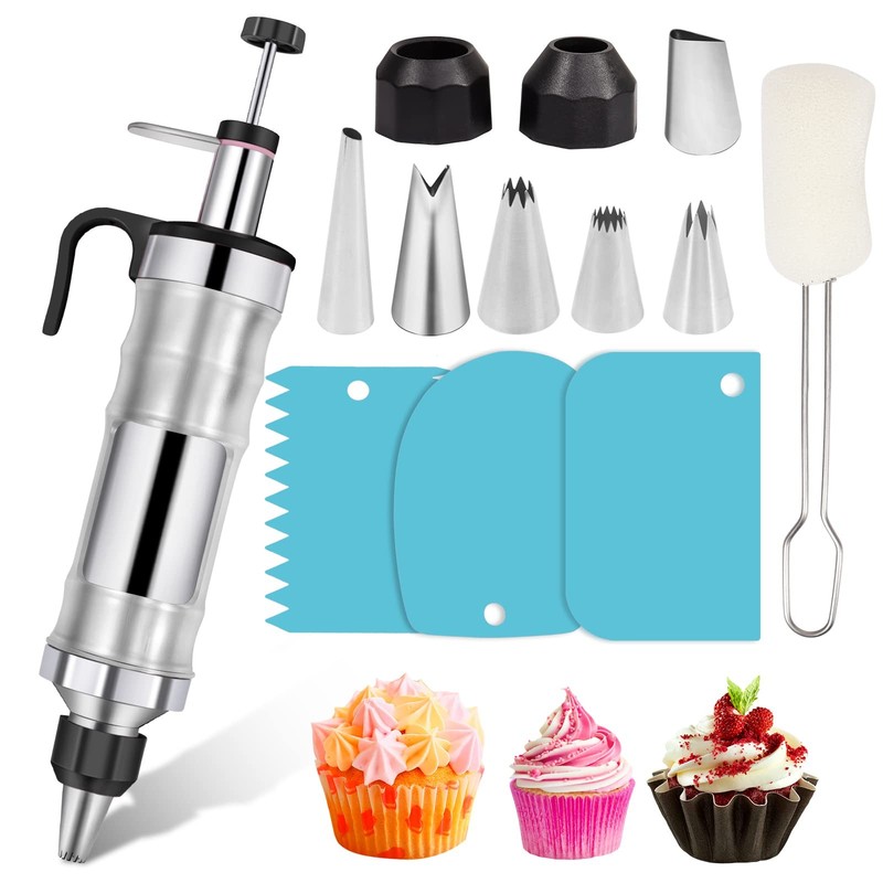 Dessert Decorating Set Frosting Piping Kit Stainless Steels Cake Decorating T…