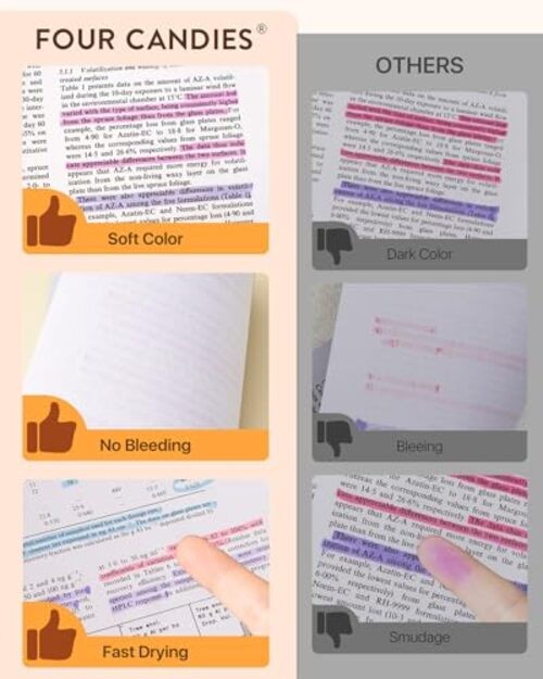 Cute Pastel Highlighters, 10 PCS Highlighters Assorted Colors, Soft Chisel gallery