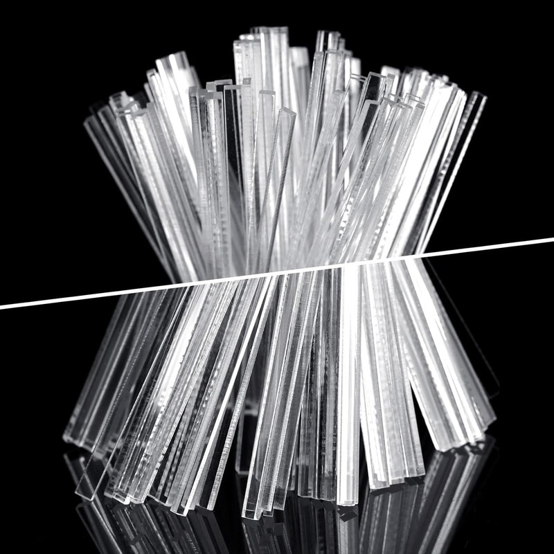 100 Pcs 7.87" Flat Clear Sticks for Cake Toppers Acrylic Candy Cake Pops Sticks gallery