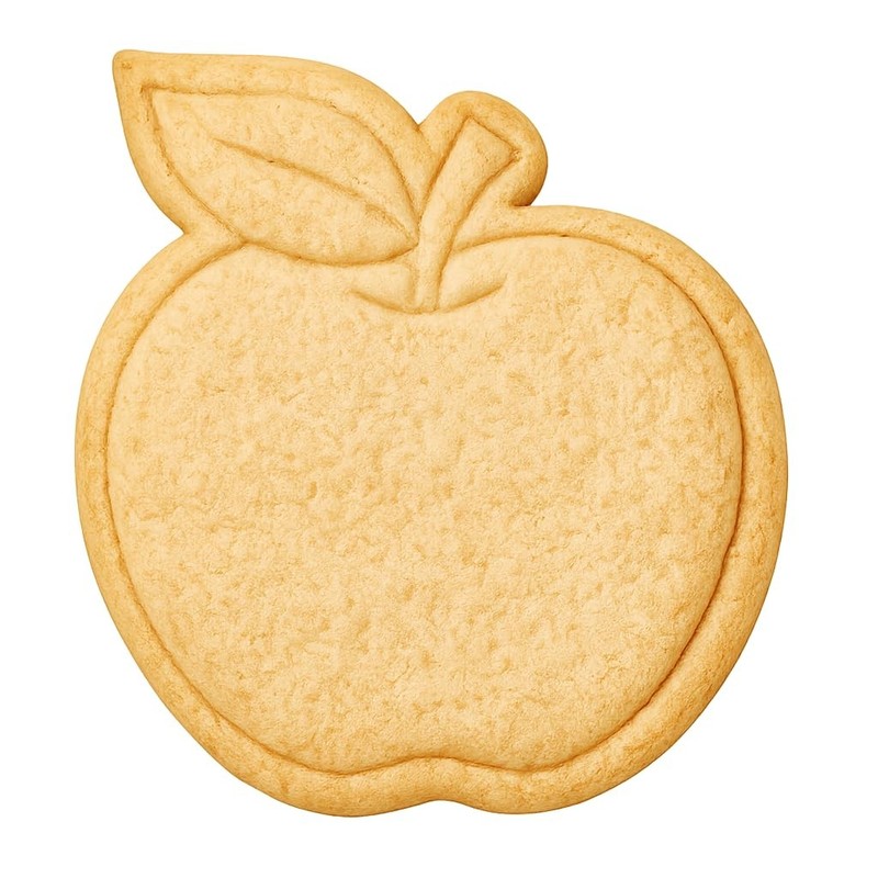 Apple Cookie Cutter & Stamp 4×3.5″ for Baking Fondant Clay Embosser Gifts