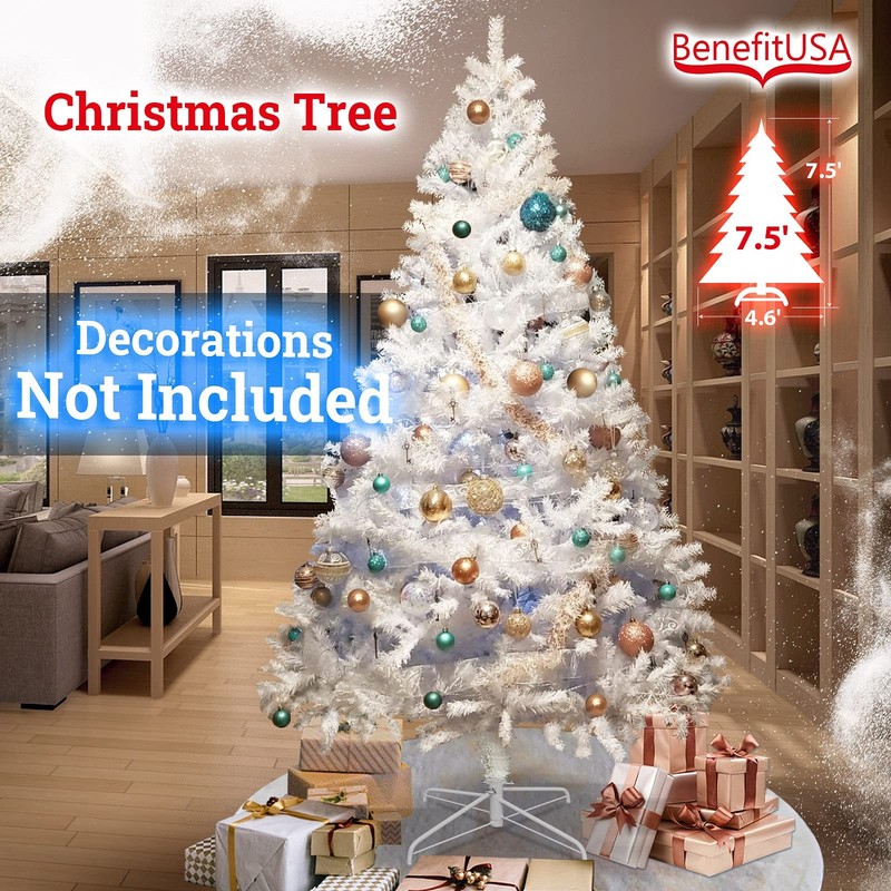 Benefitusa 5 6 7 7.5 White Classic Pine Christmas Tree Artificial Realistic gallery