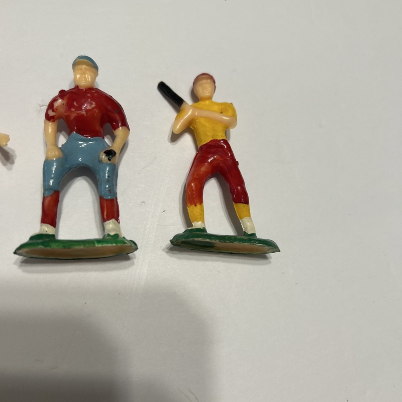 Five Vintage Wilton Baseball Player Cake Topper Figures gallery