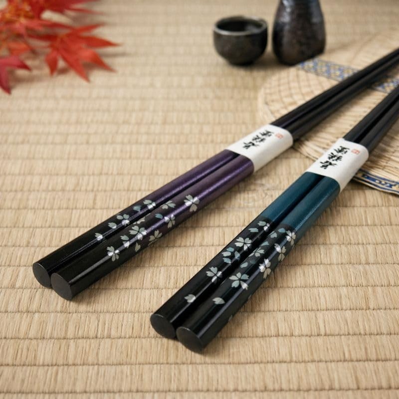 Premium Japanese Chopsticks Reusable with Chopsticks Rest Set of 2 Pairs[ Mad... gallery