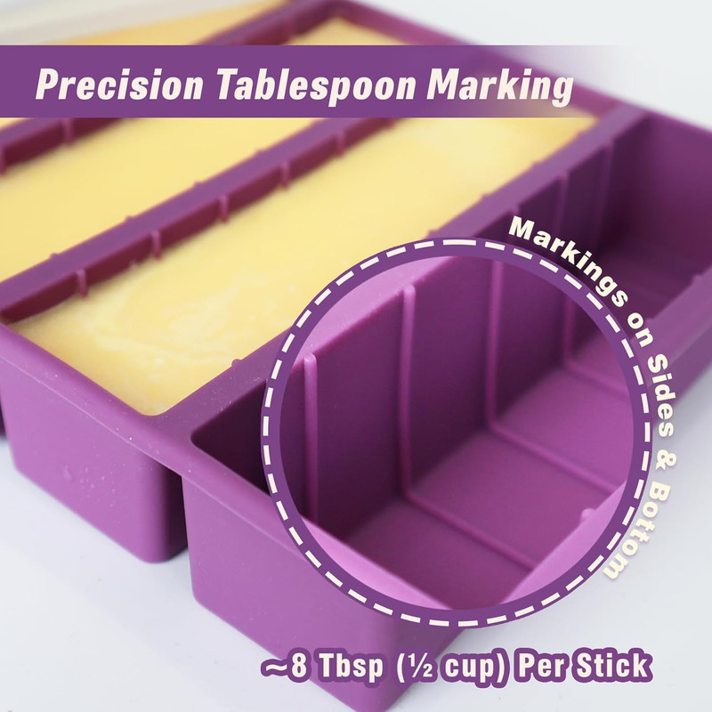 Silicone Butter Molds with Lid & Spatulas - Large Cavity, Non-Stick Homemade But gallery