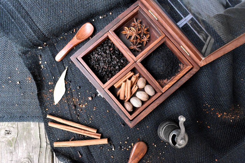 Handmade Wood Spice Box / Masala Box / Spice Rack / Gift / Jewelry Box / Puzzle