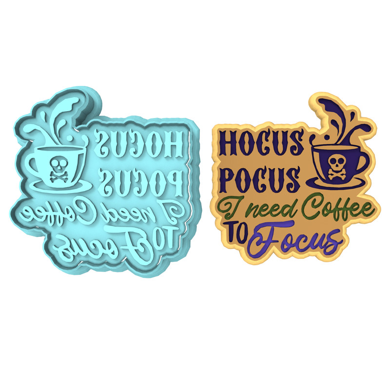 Hocus Pocus Coffee to Focus Cutter & Stamp | Halloween Witches Witch Sanderson