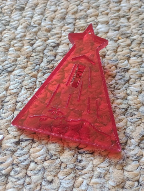 1950s Lot Vintage HRM Red Plastic Cookie Cutter Star Christmas